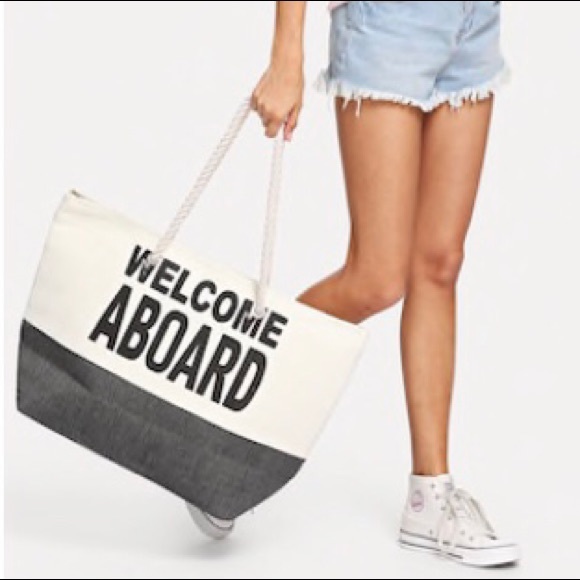 Handbags - Giant “Welcome Aboard” Shoulder/Tote/Travel Bag
